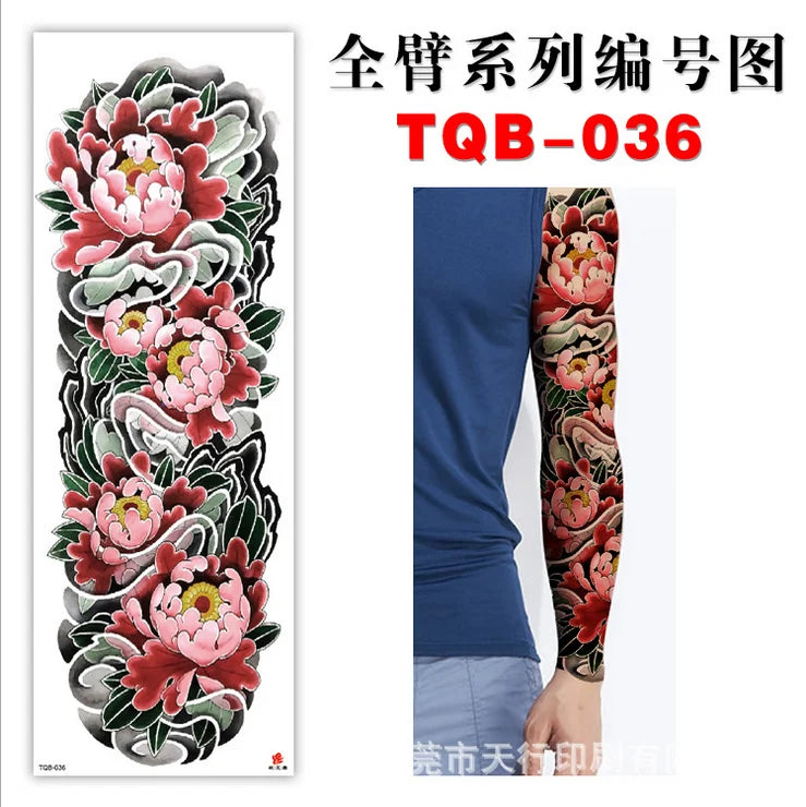 TQB033-040 Waterproof Temporary Full Sleeve Tattoo Sticker Girl Arm Sleeve Tattoo