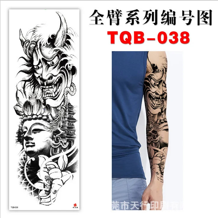 TQB033-040 Waterproof Temporary Full Sleeve Tattoo Sticker Girl Arm Sleeve Tattoo