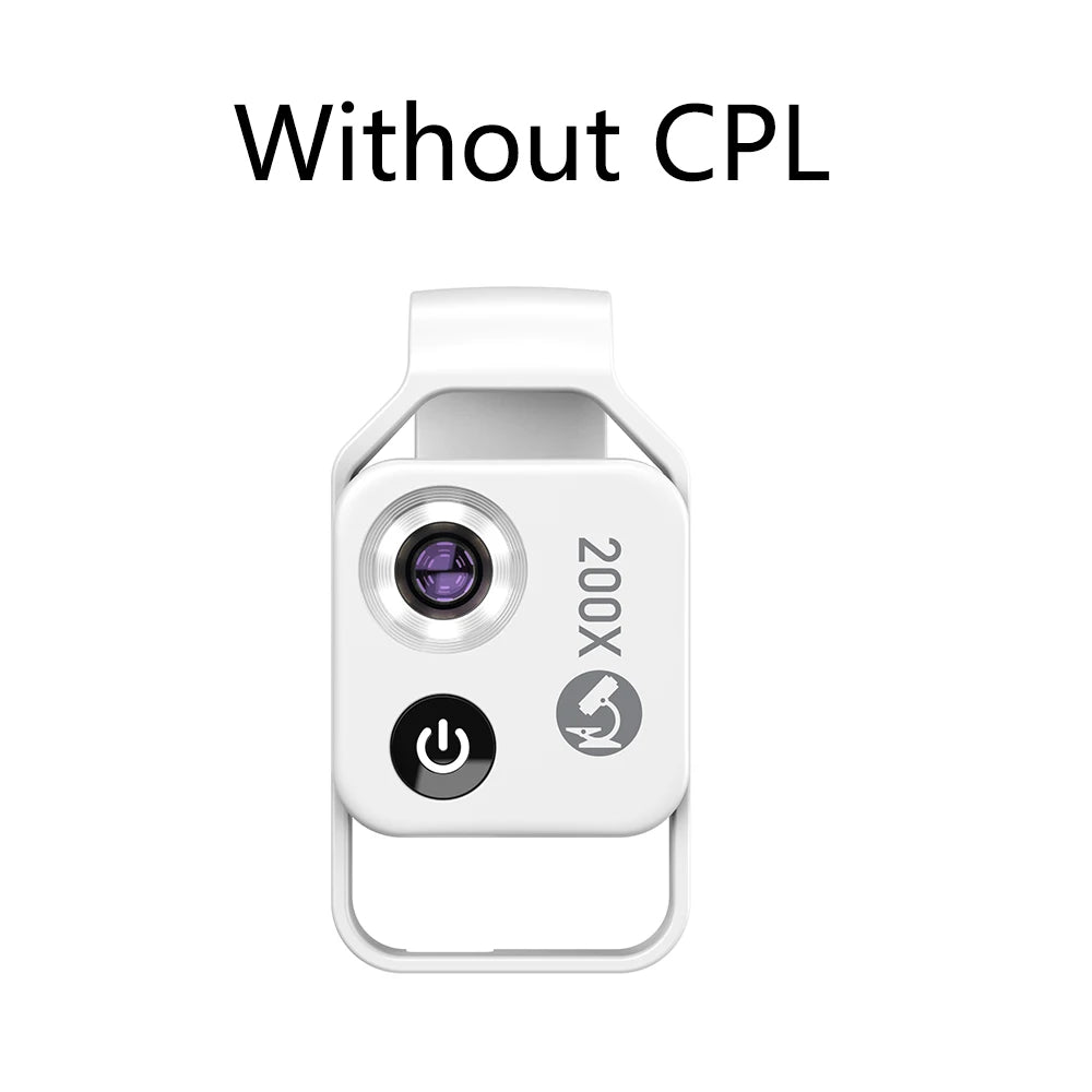 APEXEL 200X Microscope Lens for Mobile Phone Macro Lens with CPL Filter LED Light HD Camera Magnifying Lens Phone Accessories