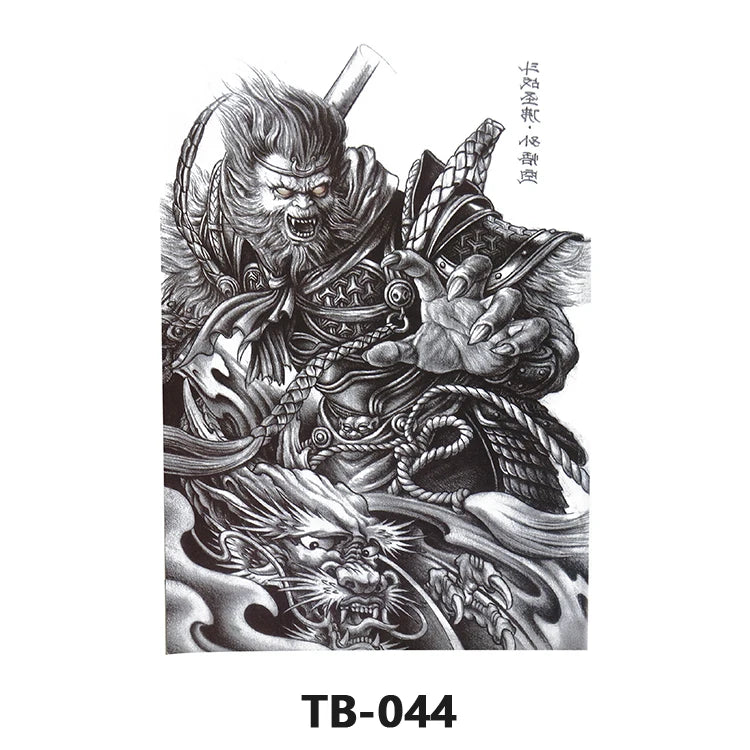 Wholesale Cool Big Full Back Tattoo Designs Large Size Temporary Tattoo Men's Full Back Tattoo Sticker