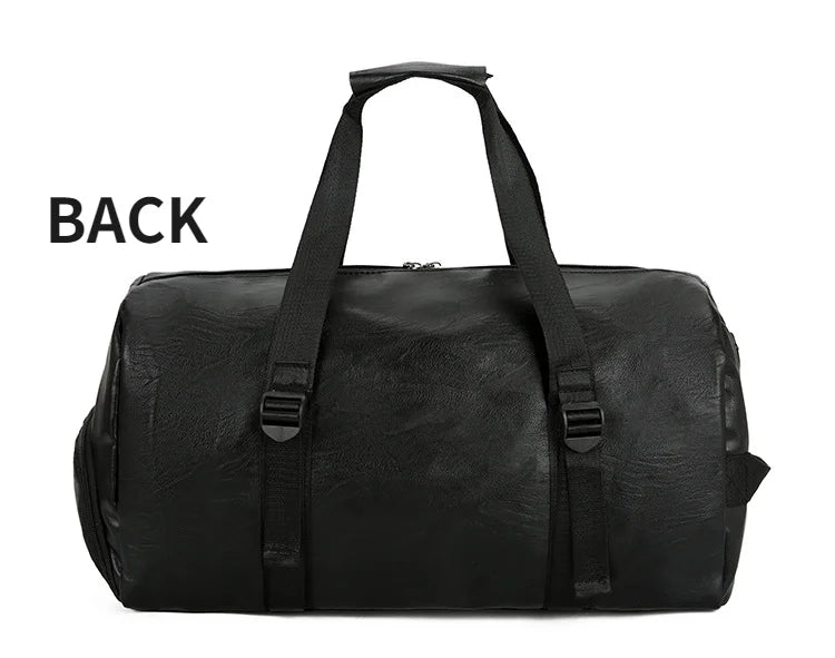 Sporttasche Leder Damen Fitness Schuhfach Herren Duffle Umhängetasche Wasserdicht Reise Training Große Sport Handtasche
