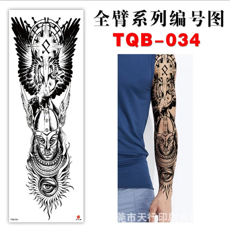 TQB033-040 Waterproof Temporary Full Sleeve Tattoo Sticker Girl Arm Sleeve Tattoo