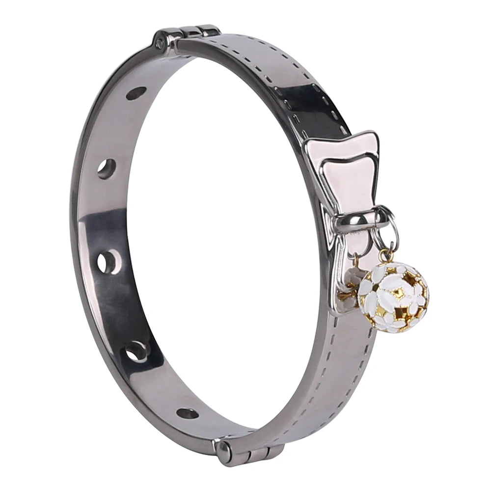 New Arrival Bow Ribbon Flower Bell Adult Bondage Fashion Collar Suitable for Bondage Enthusiasts
