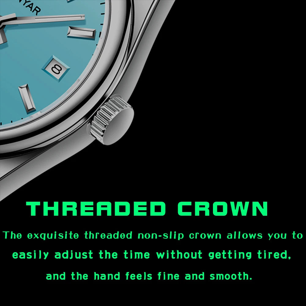 BENYAR Neue Taucheruhr für Männer 10Bar wasserdichte Herren Mechanische Armbanduhren Luxus Edelstahl Automatikuhren