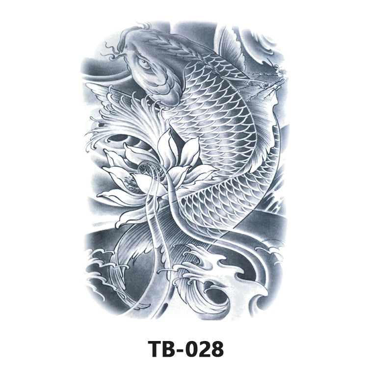 Wholesale Cool Big Full Back Tattoo Designs Large Size Temporary Tattoo Men's Full Back Tattoo Sticker