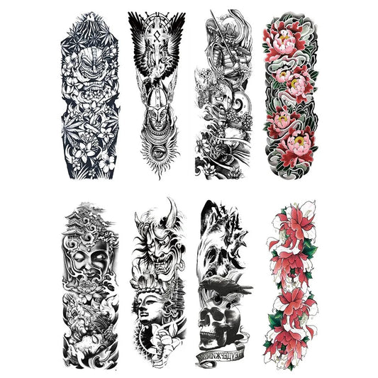 TQB033-040 Waterproof Temporary Full Sleeve Tattoo Sticker Girl Arm Sleeve Tattoo