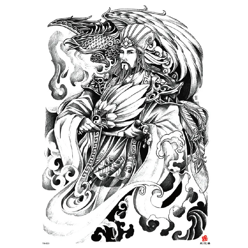 Wholesale Cool Big Full Back Tattoo Designs Large Size Temporary Tattoo Men's Full Back Tattoo Sticker
