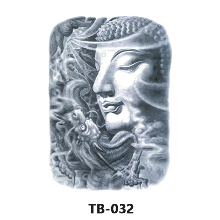 Wholesale Cool Big Full Back Tattoo Designs Large Size Temporary Tattoo Men's Full Back Tattoo Sticker