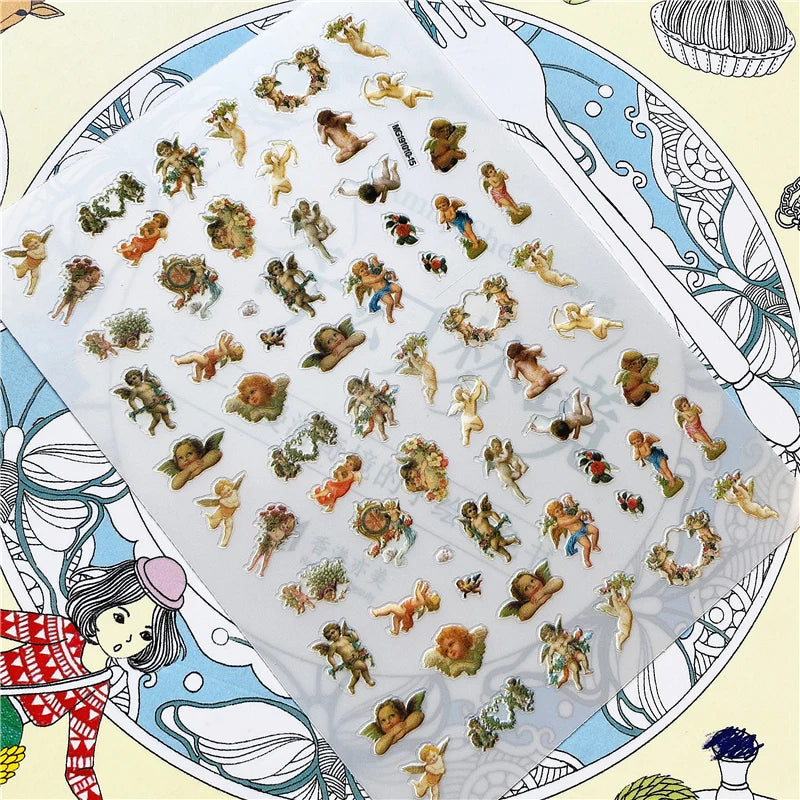 MG201011-38 WG661 Skull head snake sexy woman  3D Back glue Nail Art Stickers Decals Sliders Nail ornament decoration