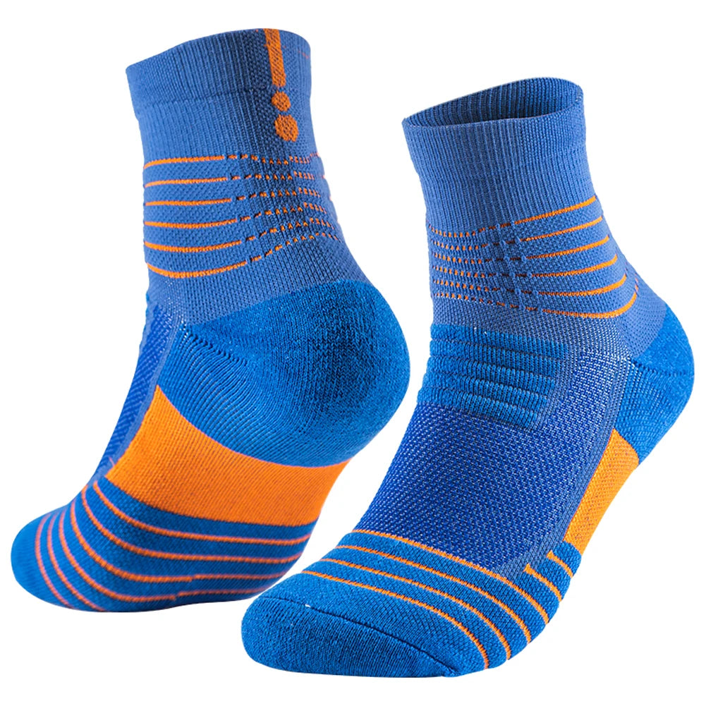 Men Ankle Athletic Socks Performance Cushion Compression Arch Support Outdoor Sports Thick Running Women Young Sock
