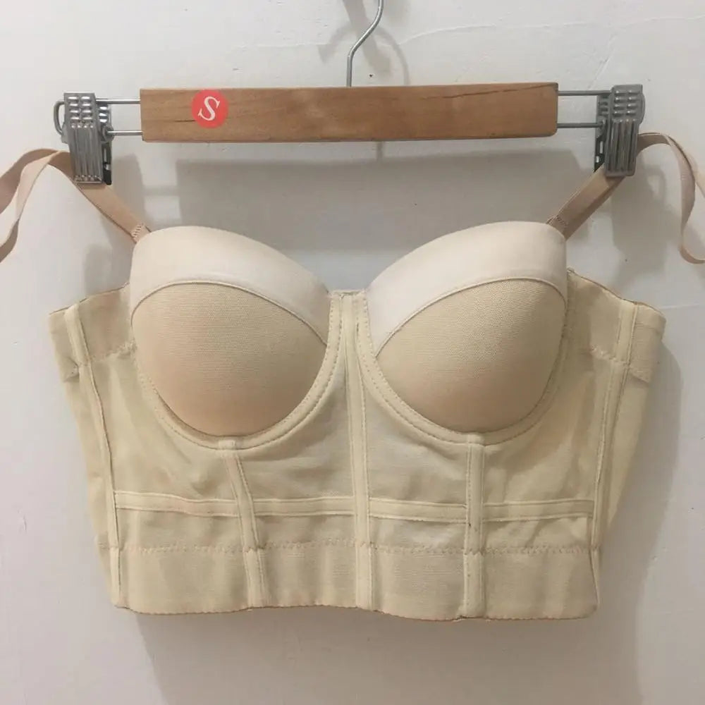 S M L XL 2XL 3XL Fashion Mesh Push Up Bralet Women's Corset Bustier Bra Night Club Party Sexy Cropped Top Vest fashion AW514