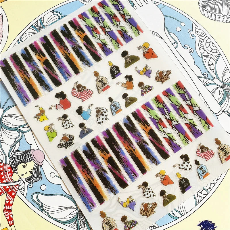 MG201011-38 WG661 Skull head snake sexy woman  3D Back glue Nail Art Stickers Decals Sliders Nail ornament decoration