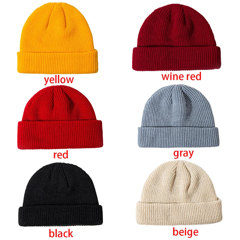 Damen Casual Cap Winter Unisex Rippenstrick Beanie Mützen Hüte Für Frau Herren Kinder Mädchen Jungen Schwarz Grau Rot Einfarbig