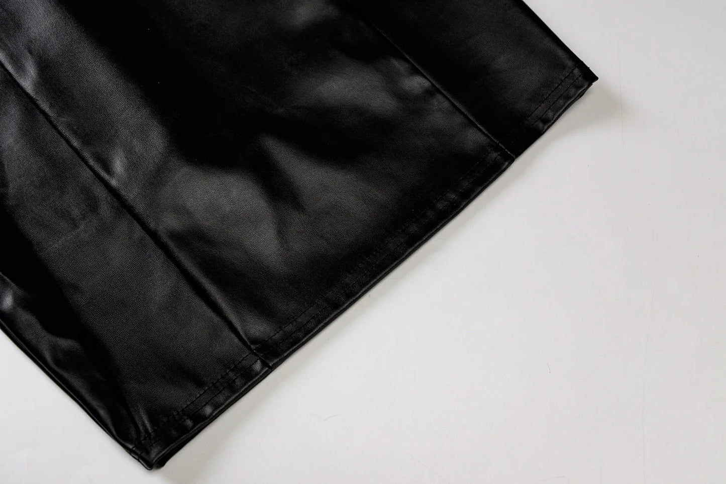 Women Summer Sexy Party Strapless Bodycon Pu Leather Slim Package Hip Black Mini Dress Sundress