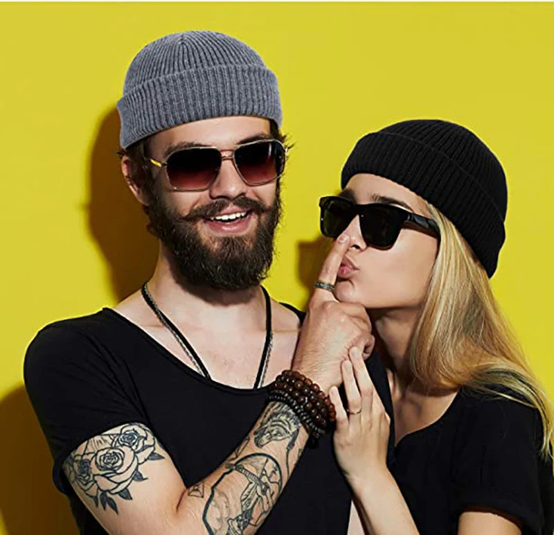 &quot;Trendy Pumpkin Beanie - Warm Knitting Skull Cap for Men &amp; Women - Unisex Hip-Hop Style Winter Hat&quot;