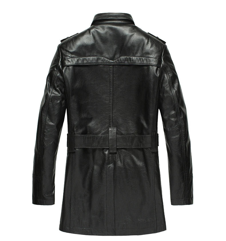 Mauroicardi Herbst Schwarz Pu Leder Trenchcoat für Frauen Langarm Zweireiher Elegante Luxus Britischen Stil Mode 2021