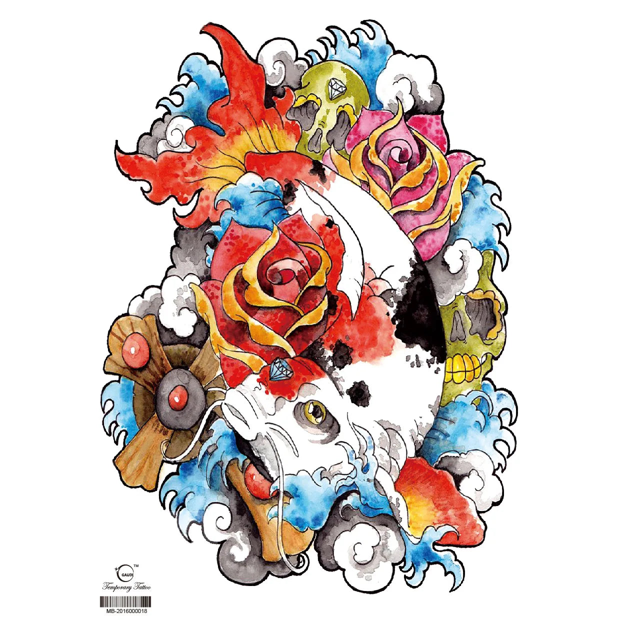 Wholesale Cool Big Full Back Tattoo Designs Large Size Temporary Tattoo Men's Full Back Tattoo Sticker