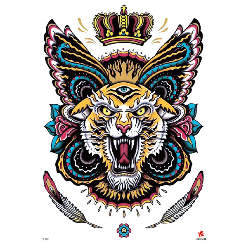 Wholesale Cool Big Full Back Tattoo Designs Large Size Temporary Tattoo Men's Full Back Tattoo Sticker