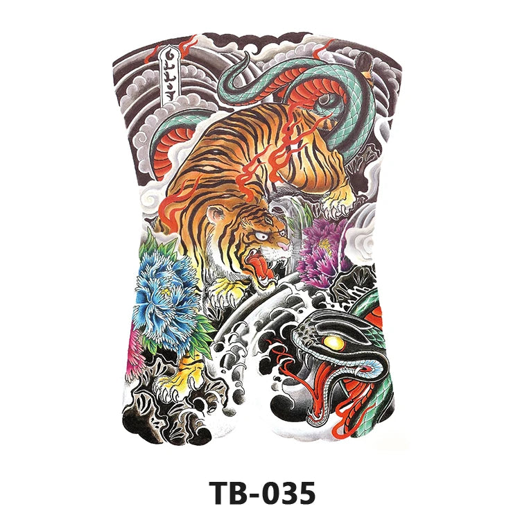 Wholesale Cool Big Full Back Tattoo Designs Large Size Temporary Tattoo Men's Full Back Tattoo Sticker
