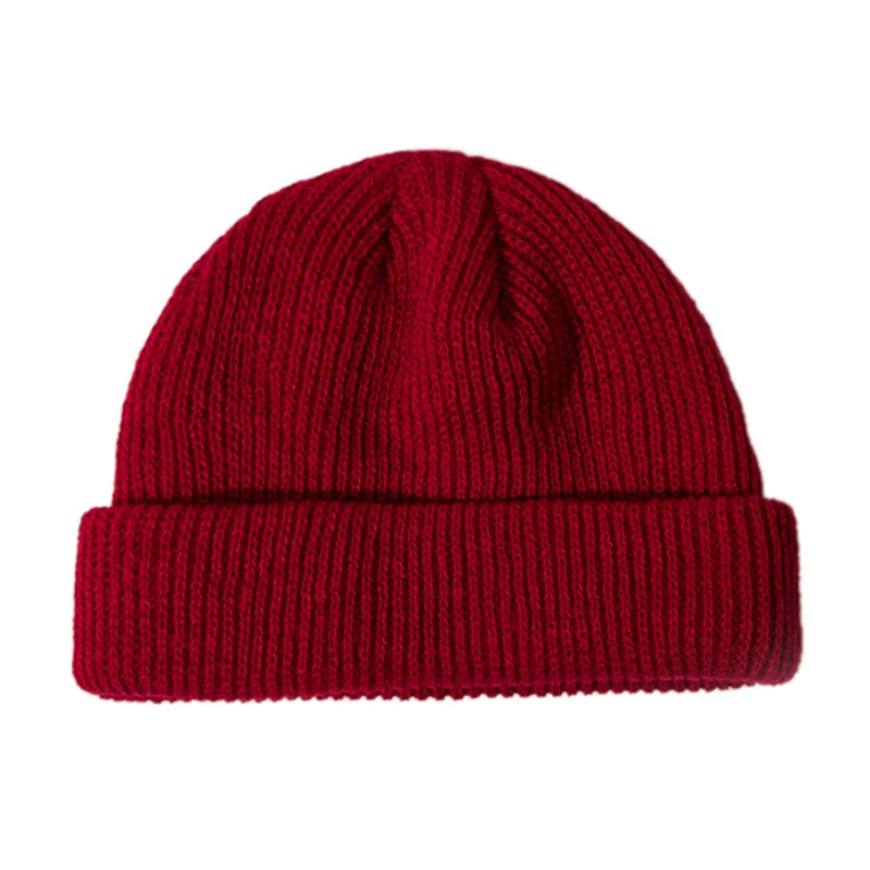Damen Casual Cap Winter Unisex Rippenstrick Beanie Mützen Hüte Für Frau Herren Kinder Mädchen Jungen Schwarz Grau Rot Einfarbig