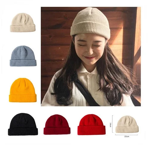 Damen Casual Cap Winter Unisex Rippenstrick Beanie Mützen Hüte Für Frau Herren Kinder Mädchen Jungen Schwarz Grau Rot Einfarbig