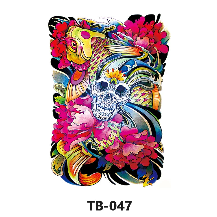 Wholesale Cool Big Full Back Tattoo Designs Large Size Temporary Tattoo Men's Full Back Tattoo Sticker