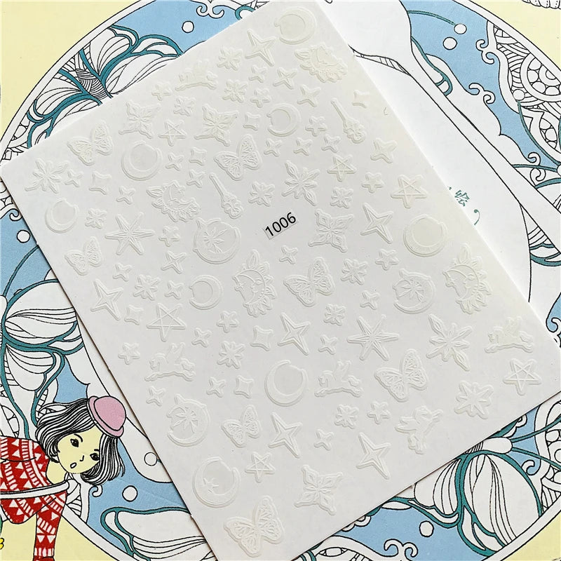 MG201011-38 WG661 Skull head snake sexy woman  3D Back glue Nail Art Stickers Decals Sliders Nail ornament decoration