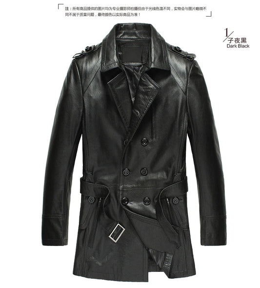 Mauroicardi Autumn Black Pu Leather Trench Coat for Women Long Sleeve Double Breasted Elegant Luxury British Style Fashion
