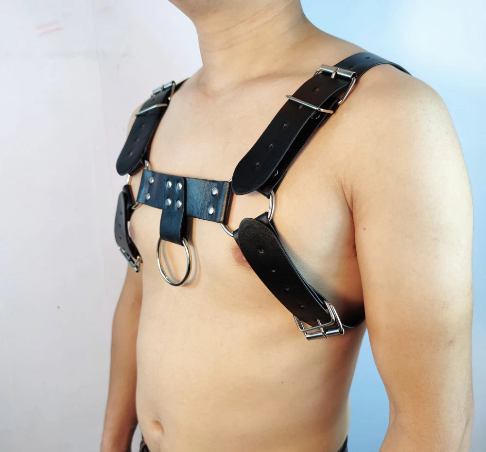 Nightclub Men's Erotic Bondage Leather Alternative Bondage Sm Props Supplies Male Slave Wear Toys