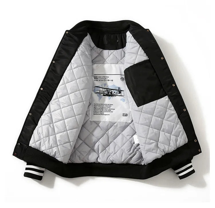 Winter Varsity Jacke Männer Frauen Embriodey Basketball Jacke Retro Mode Pilot Jacke Männer Tier Paar Kleidung High Street