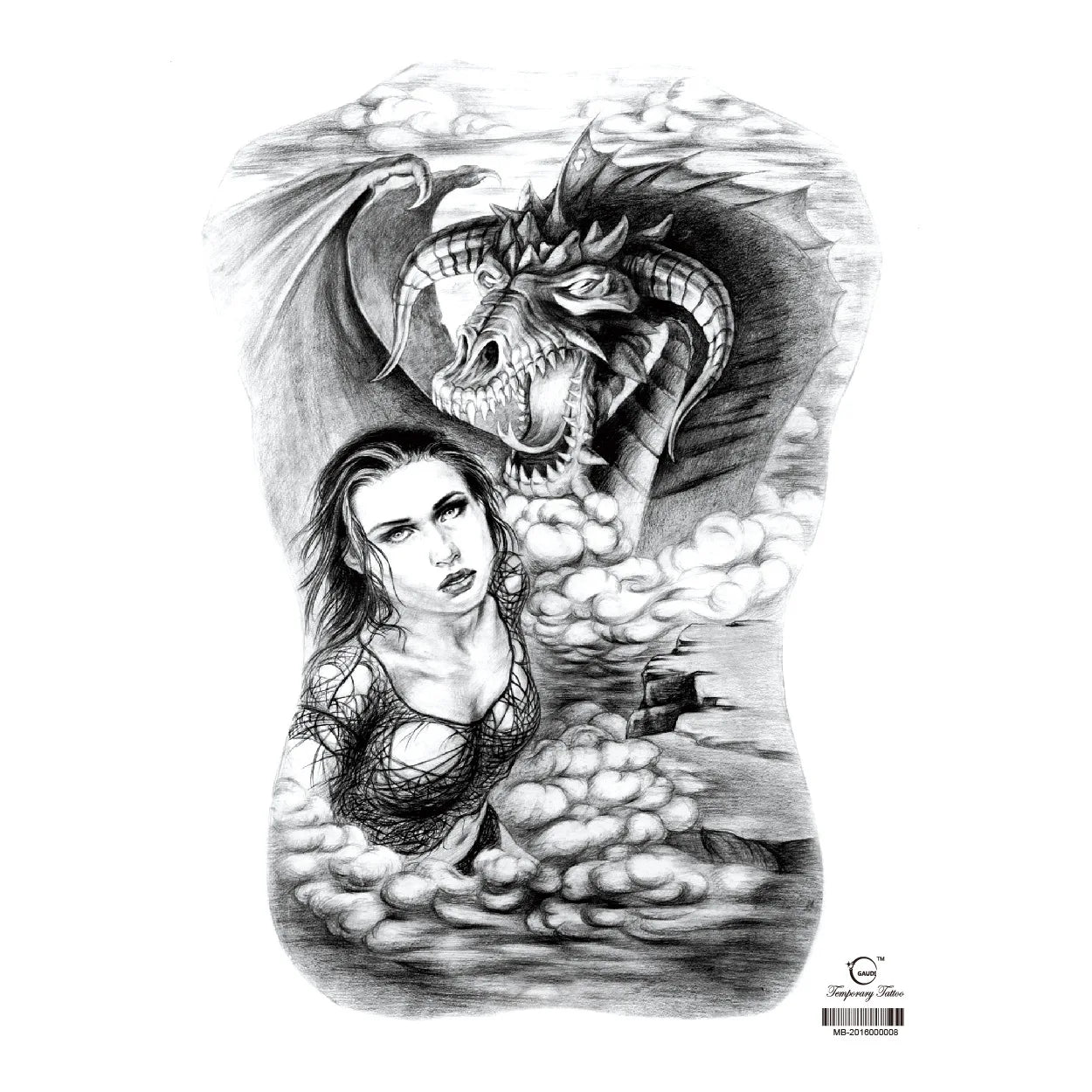 Wholesale Cool Big Full Back Tattoo Designs Large Size Temporary Tattoo Men's Full Back Tattoo Sticker