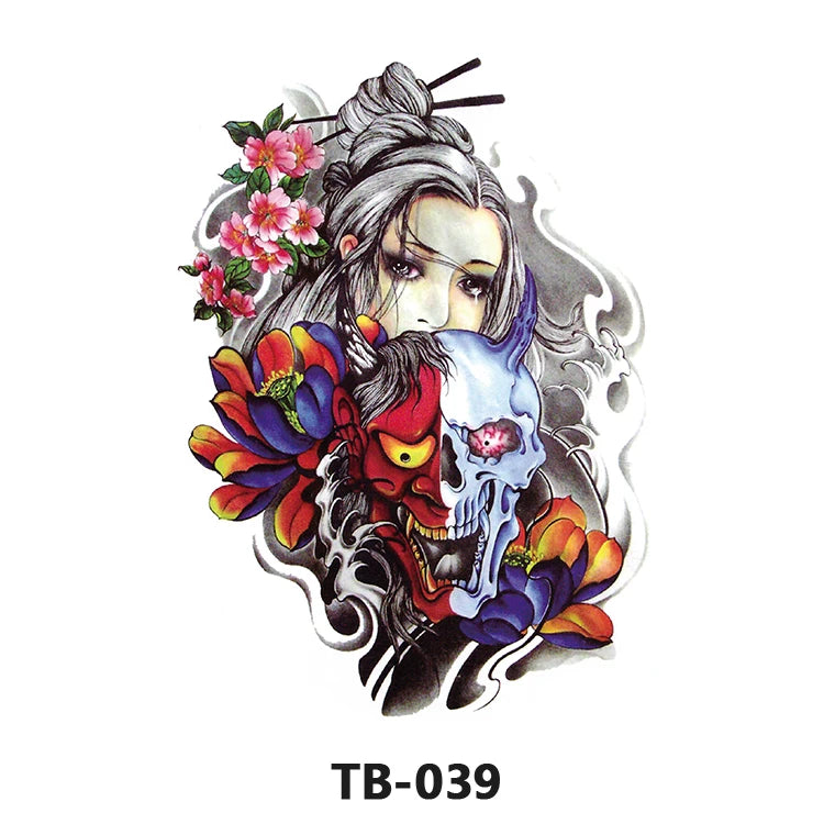 Wholesale Cool Big Full Back Tattoo Designs Large Size Temporary Tattoo Men's Full Back Tattoo Sticker