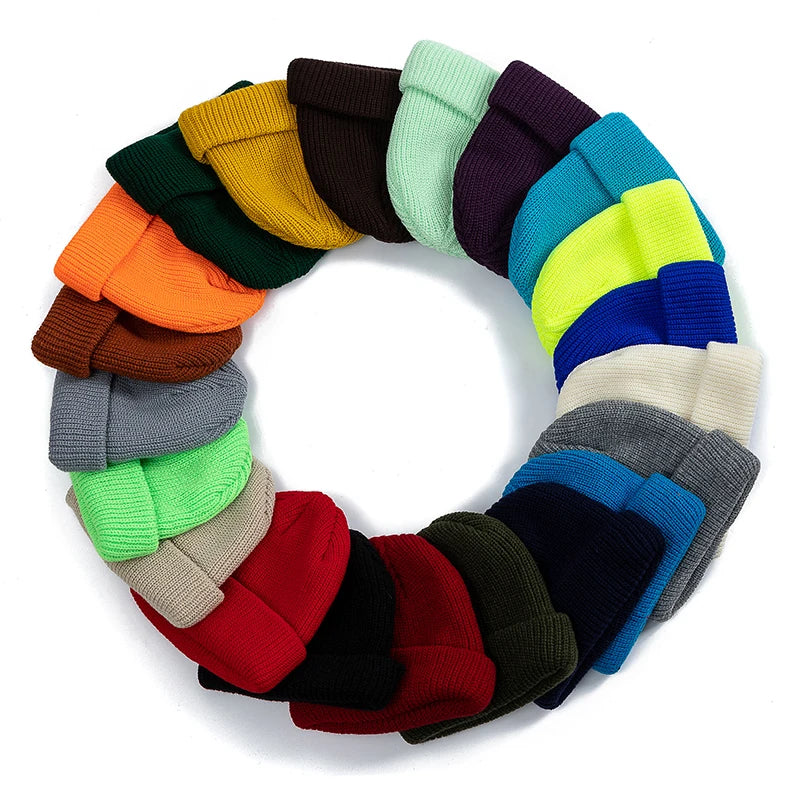 Heißer Verkauf Täglichen Fisherman Beanie Hut Unisex Sailor Stil Herbst Beanie Rippen Gestrickte Hüte Für Männer Frauen Kurze Melone Winter Hut