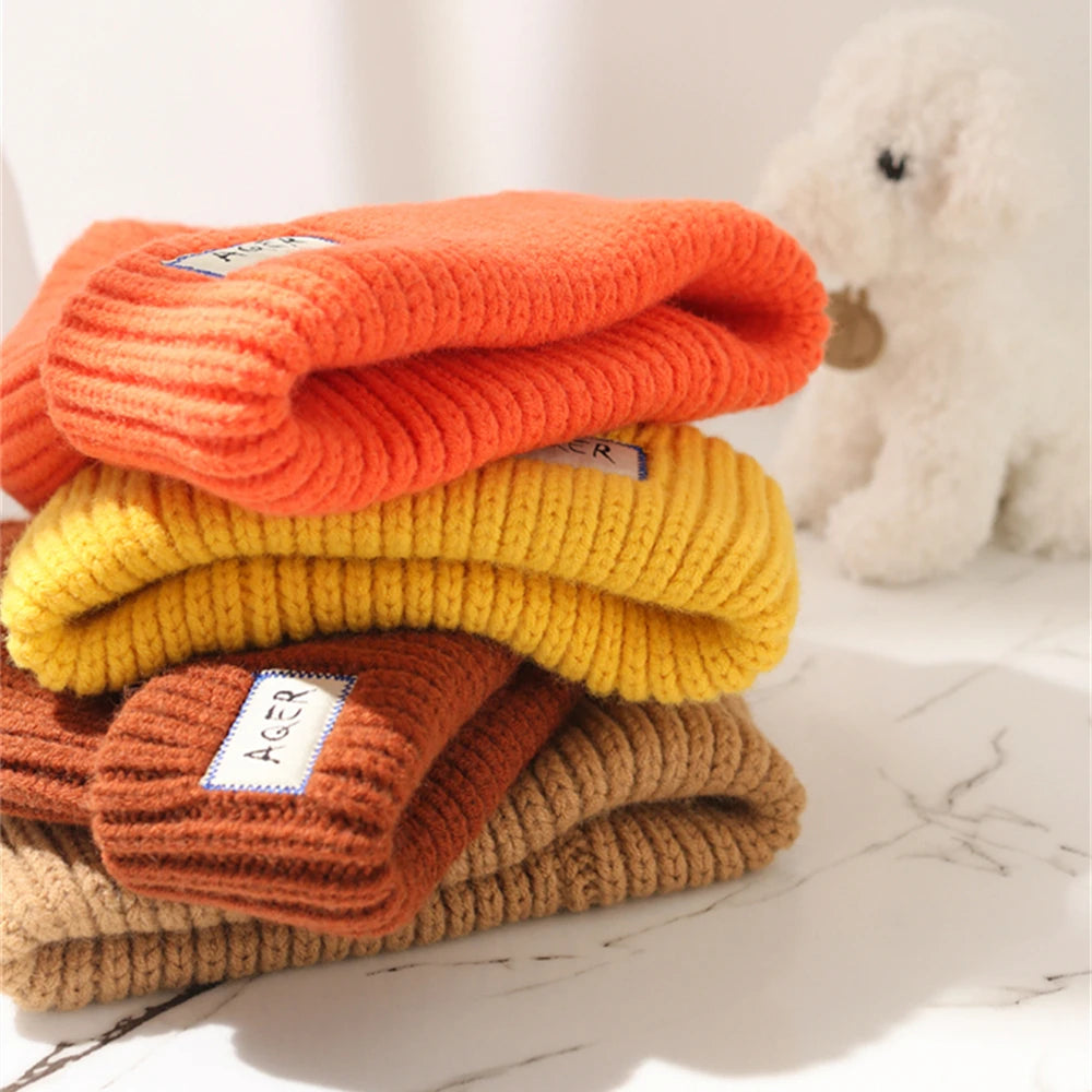Lose Strickmütze mit großem Kopf, warme Wollmütze für Damen aus Satin, für den Außenbereich, Herbst und Winter, Show, kleine Gesichtskuppelmütze, Kleidungszubehör