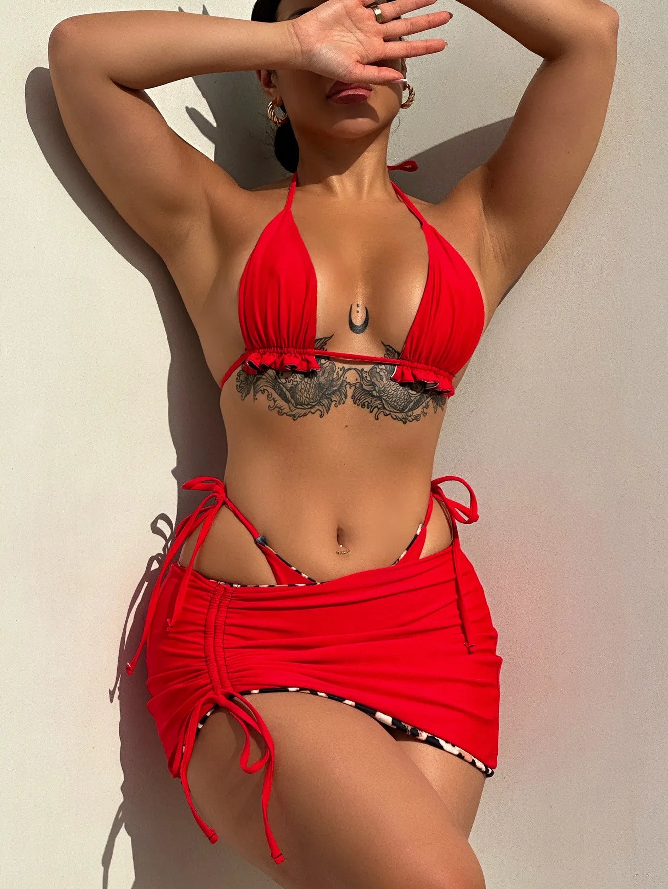 Ladies high quality fashion bikini 3 piece set custom swimwear for women manufacturer beachwear sexy casual