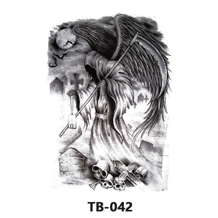 Wholesale Cool Big Full Back Tattoo Designs Large Size Temporary Tattoo Men's Full Back Tattoo Sticker