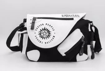 Supernatural Evil SPN Women Canvas Casual Zipper Shoulder Bag Crossbody Bags Schoolbags Messenger Bag