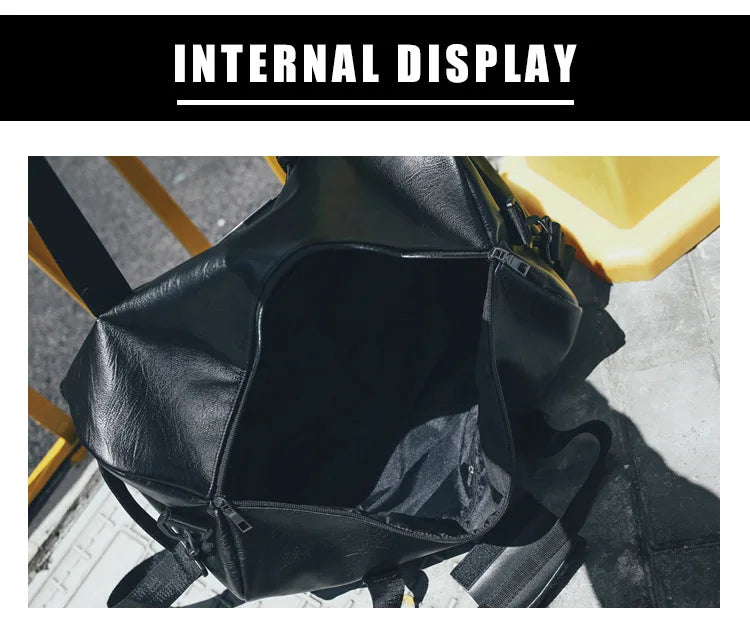 Sporttasche Leder Damen Fitness Schuhfach Herren Duffle Umhängetasche Wasserdicht Reise Training Große Sport Handtasche