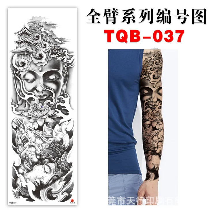 TQB033-040 Waterproof Temporary Full Sleeve Tattoo Sticker Girl Arm Sleeve Tattoo