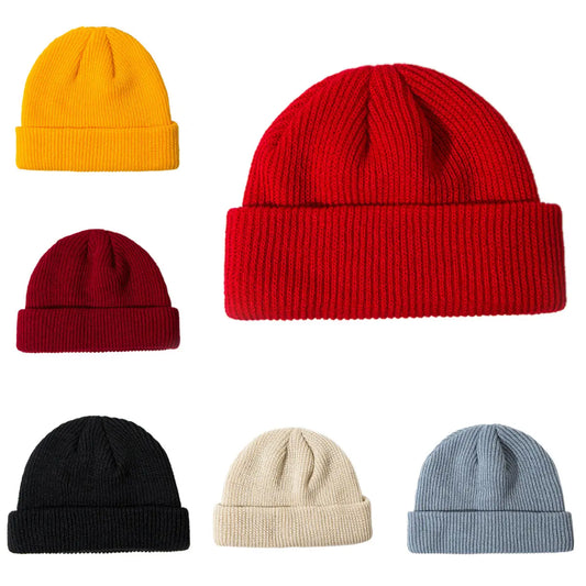 Damen Casual Cap Winter Unisex Rippenstrick Beanie Mützen Hüte Für Frau Herren Kinder Mädchen Jungen Schwarz Grau Rot Einfarbig