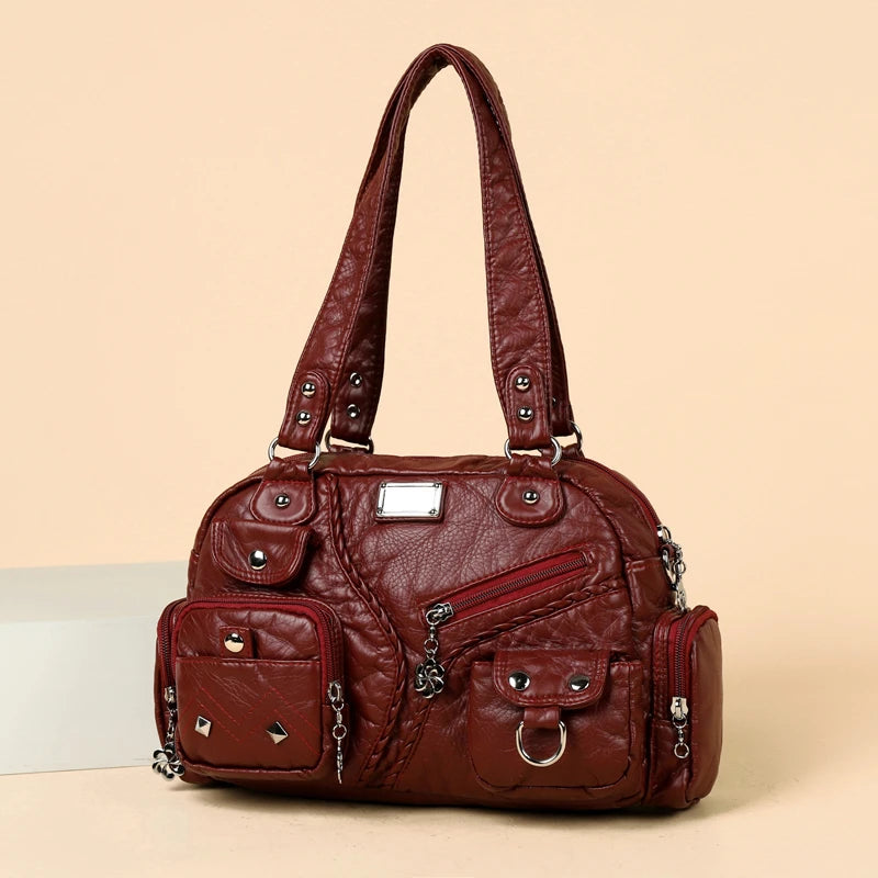 New High-capacity Women's Soft Crossbody Shoulder Bag with Single Strap and Zip Closure Waterproof Fashion Handbag High Quality