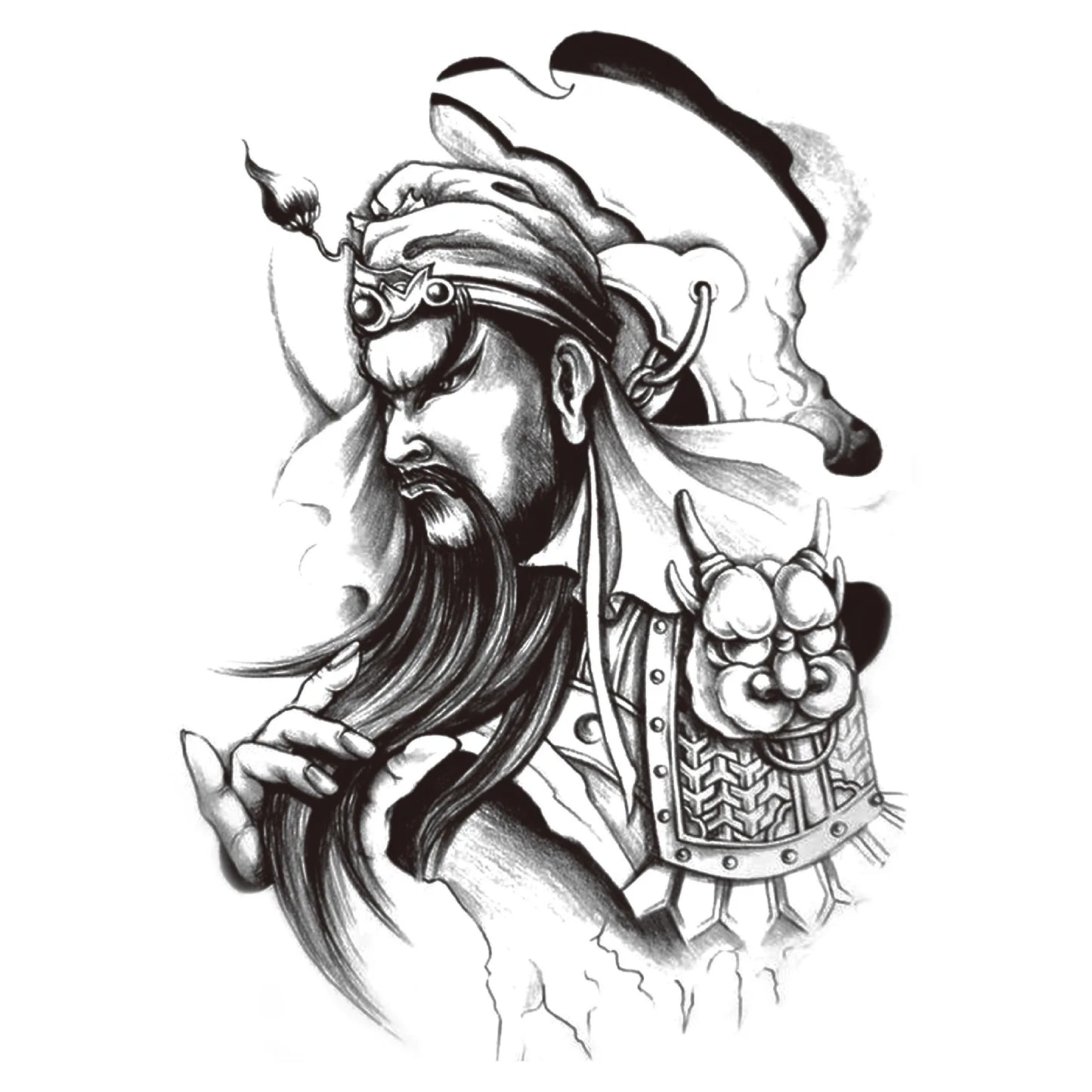 Wholesale Cool Big Full Back Tattoo Designs Large Size Temporary Tattoo Men's Full Back Tattoo Sticker