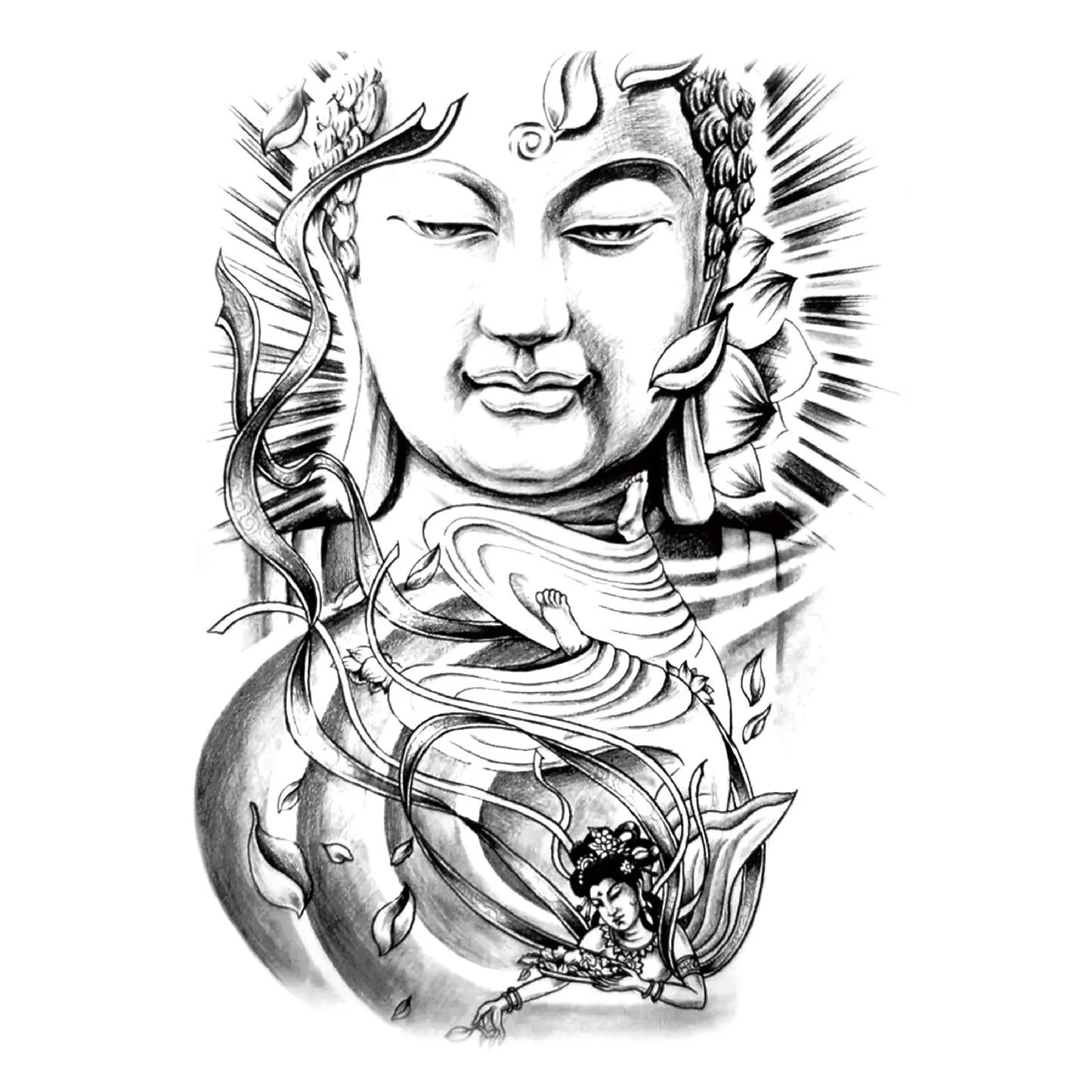 Wholesale Cool Big Full Back Tattoo Designs Large Size Temporary Tattoo Men's Full Back Tattoo Sticker