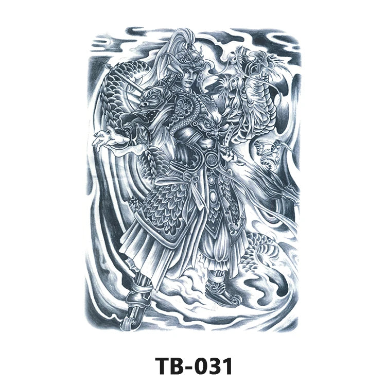 Wholesale Cool Big Full Back Tattoo Designs Large Size Temporary Tattoo Men's Full Back Tattoo Sticker