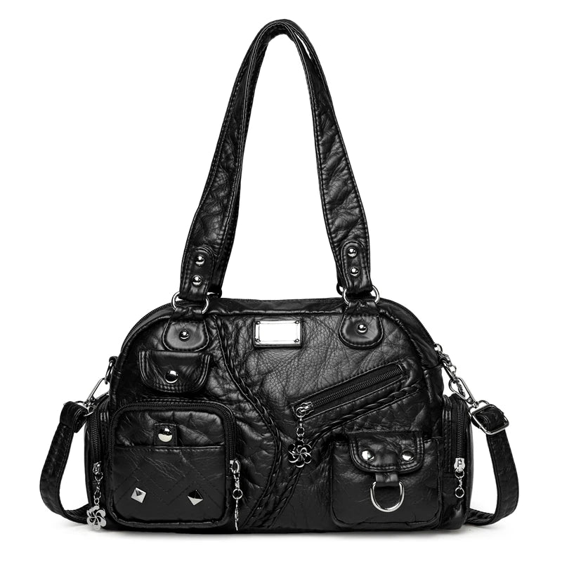 New High-capacity Women's Soft Crossbody Shoulder Bag with Single Strap and Zip Closure Waterproof Fashion Handbag High Quality