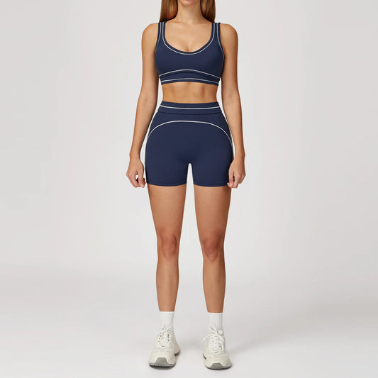 2PCS Yoga Set Gym Clothes Outdoor Sports Outfits Women Tracksuit Gym Fitness Suits Workout Pants Sportswear