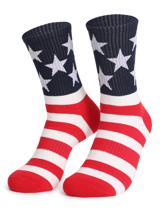 Fall/Winter New Men Socks American Flag Cotton Socks Independence Day Gift Women's Socks