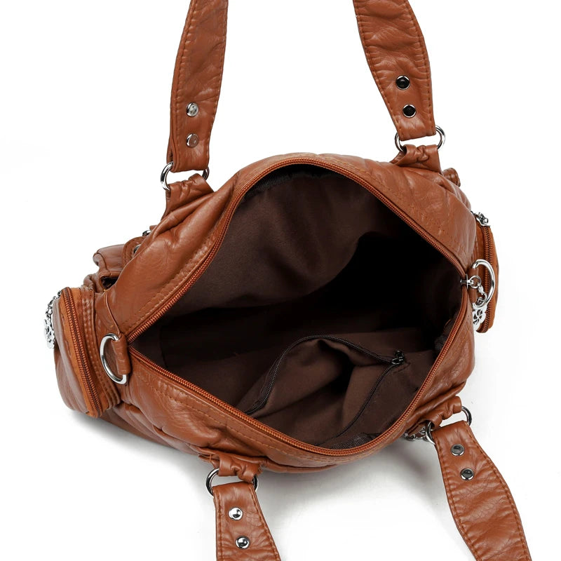 New High-capacity Women's Soft Crossbody Shoulder Bag with Single Strap and Zip Closure Waterproof Fashion Handbag High Quality