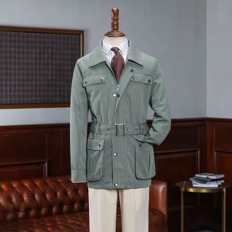 Mens Custom Made to Measure Menswear Men Jacket Man Safari Jackets