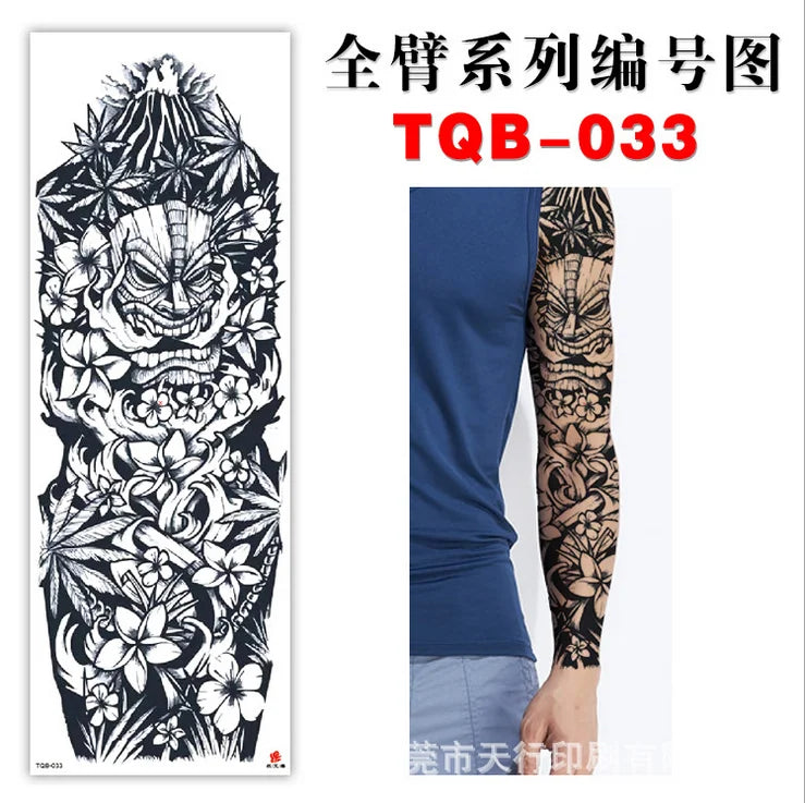 TQB033-040 Waterproof Temporary Full Sleeve Tattoo Sticker Girl Arm Sleeve Tattoo